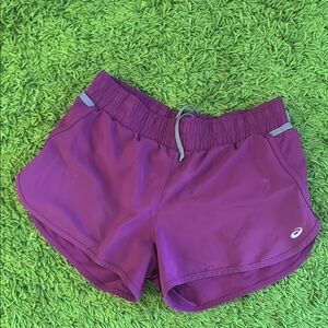 Asics Purple Athletic Shorts Lightweight Mid-Thigh